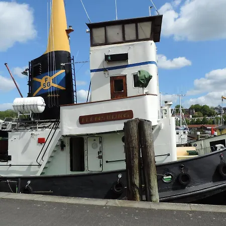 Ferienwohnung Kapitainskoje direkt am Hafen Flensburgs Exterior foto